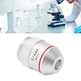 Achromatic Objectives Lens,1X 195 RMS Threaded Biological Microscope Achromatic Objectives Lens,Low Power,Clear View Field
