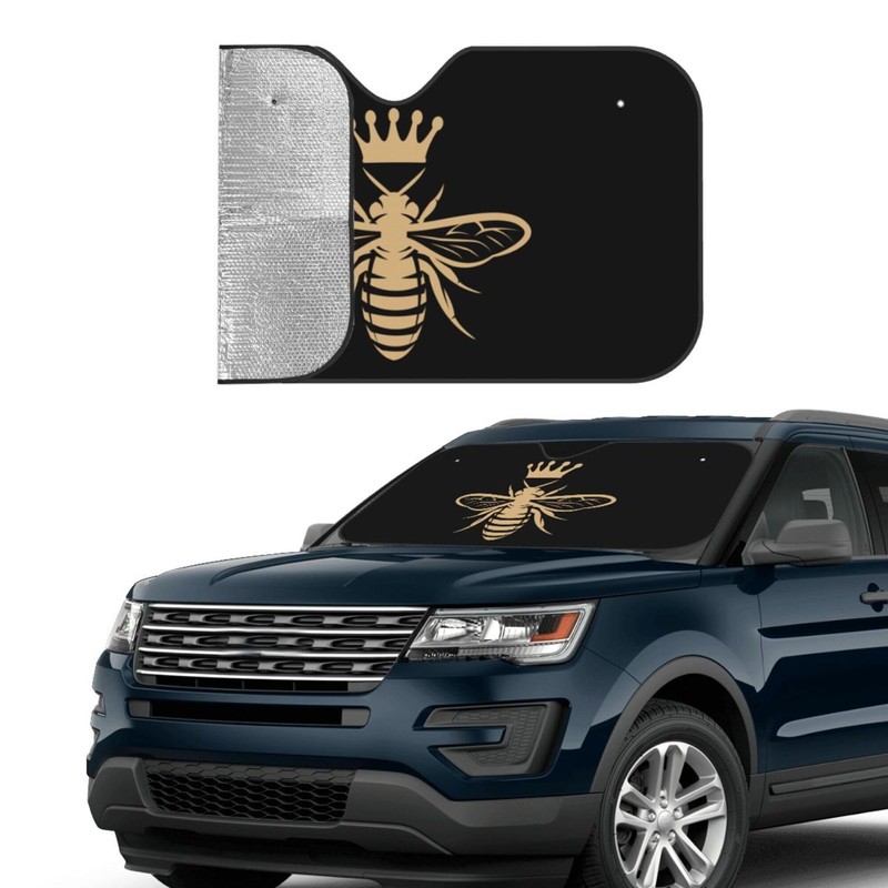 Queen Bee Retro Windshield Sunshade for Car SUV Truck Foldable