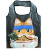 Yasuda Tsusho Red Cat Ramen Eco Bag with Storage Pouch