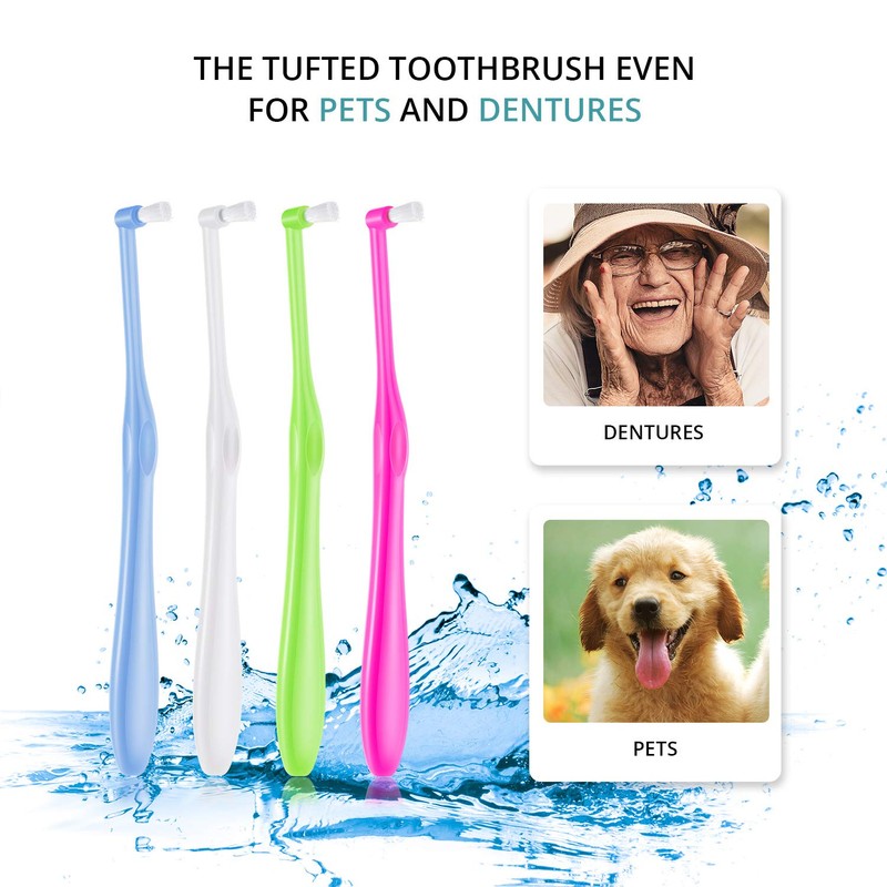 Boao 6 Pieces Tuft Toothbrush Tufted End-tuft Soft Trim Single