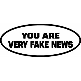 TRUMP 2020 VERY FAKE NEWS LONG OVAL MAGA STICKER DECAL WINDOW BUMPER