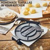 Uno Casa Cast Iron Tortilla Press 8 Inch with Tortilla