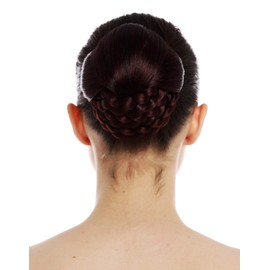 WIG ME UP - HYD-6051-2/39 Hairpiece Bun Hair Bun Chignon Traditional Braided Black Red Mix