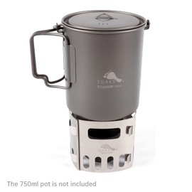 TOAKS Titan Alcohol Stove and Stand, Camping Survival in the Wild Travel (Alcohol Stove + 4 Stands)
