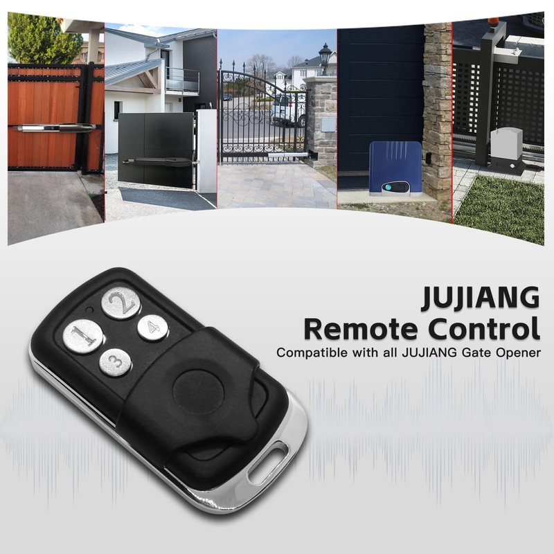 JUJIANG Gate Opener Remote Control Transmitter for Automatic Gate Opener