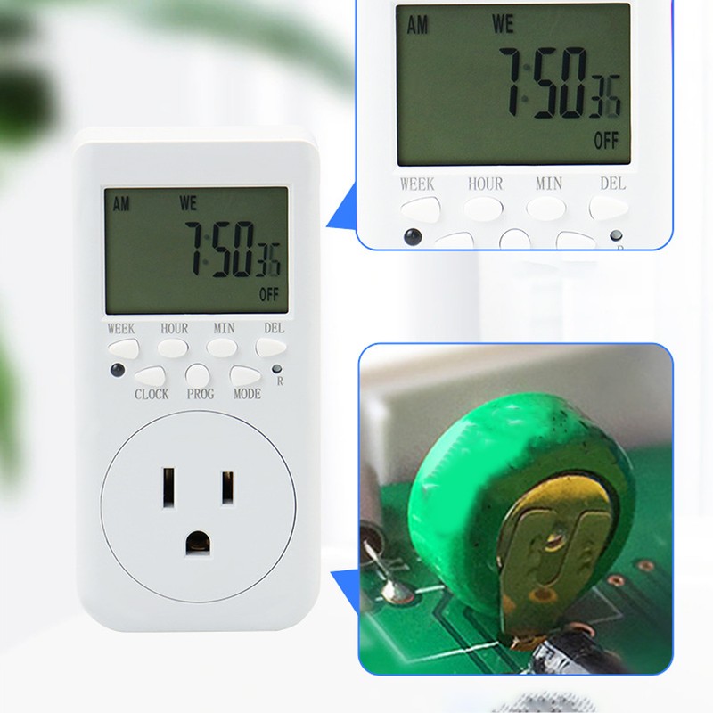 Timer Outlet Electric 24 Hour Indoor Plug in Outlet Timer
