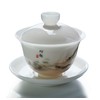 Liang baobao Ice Jade White Porcelain Gaiwan,5oz Teacup Suet-fat Jade