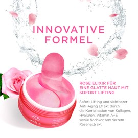Innovative Augenpads gegen Augenringe & Falten Vegan mit Hyaluron & Kollagen Vitamin A+E Öl & Parabenfrei Kühlende Augen Gel Pads mit Sofort-Lifting Augenmaske 30 Paar