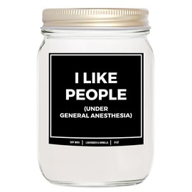 YouNique Designs Gift for Anesthesiologist Gift for Doctor, 8 oz Soy Candle Candle Gifts for Healthcare Workers - Cool, Unique Doctor Appreciation Gifts, Doctor Gift Ideas (Lavender & Vanilla A)