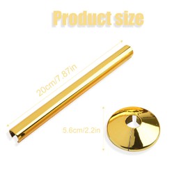 Pence & Moon Collective Gold Radiator Pipe Covers & Clip-On Radiator Pipe Collars, 15mm (2 Pack)