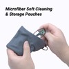 bqover Double Microfiber Suede Pouch, Soft Eyeglasses/Sunglasses Pouch with Removable