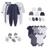 MAMIMAKA Newborn Baby Boys Clothes Sets 23-Piece, 5-pack Bodysuit+3PJS and