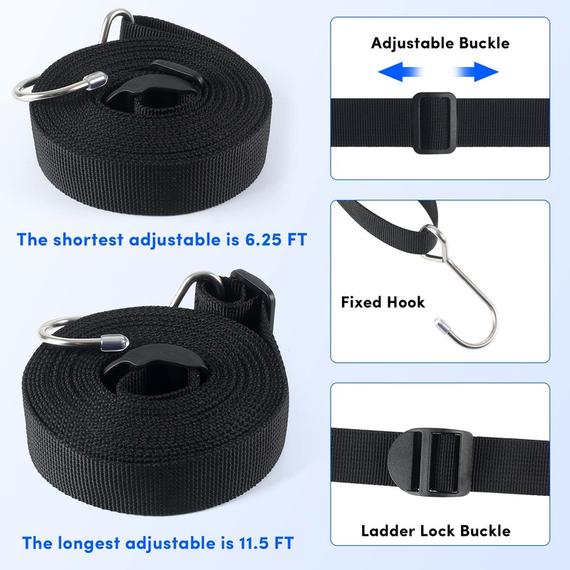 Boat Cover Support Poles Straps, Boat Pole Straps with Stainless