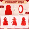 Fanfanwin 24 Pcs Red Mini Christmas Decor Lollipop Hat Cover
