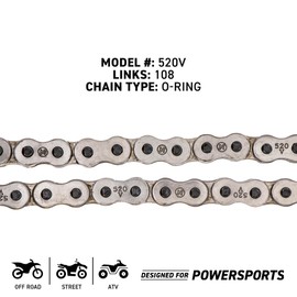 NICHE Drive Sprocket Chain Combo for Kawasaki ZZR250 Front 14 Rear 47 Tooth 520V O-Ring 108 Links