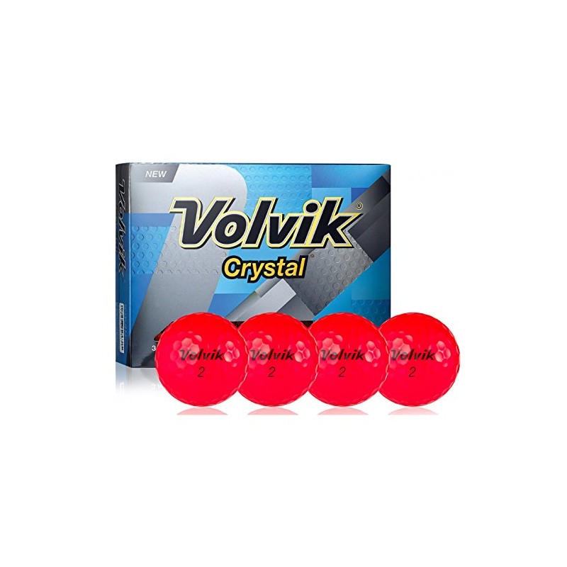 Volvik Crystal Golf Balls - Red
