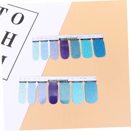 LALAFINA Unique Nail Art Sticker Set Glitter Nail Decals Fashionable DIY Manicure for Women 3 Sheets