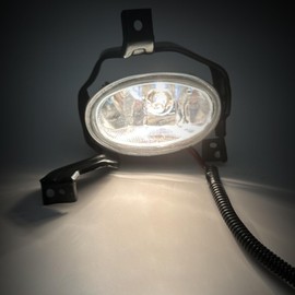 2Pcs Fog Lights Assembly Compatible With 2010-2011 Honda CRV - Front Bumper With H11 12V 55W Halogen Bulbs, Switch, Wiring - Clear Lens 1 Pair