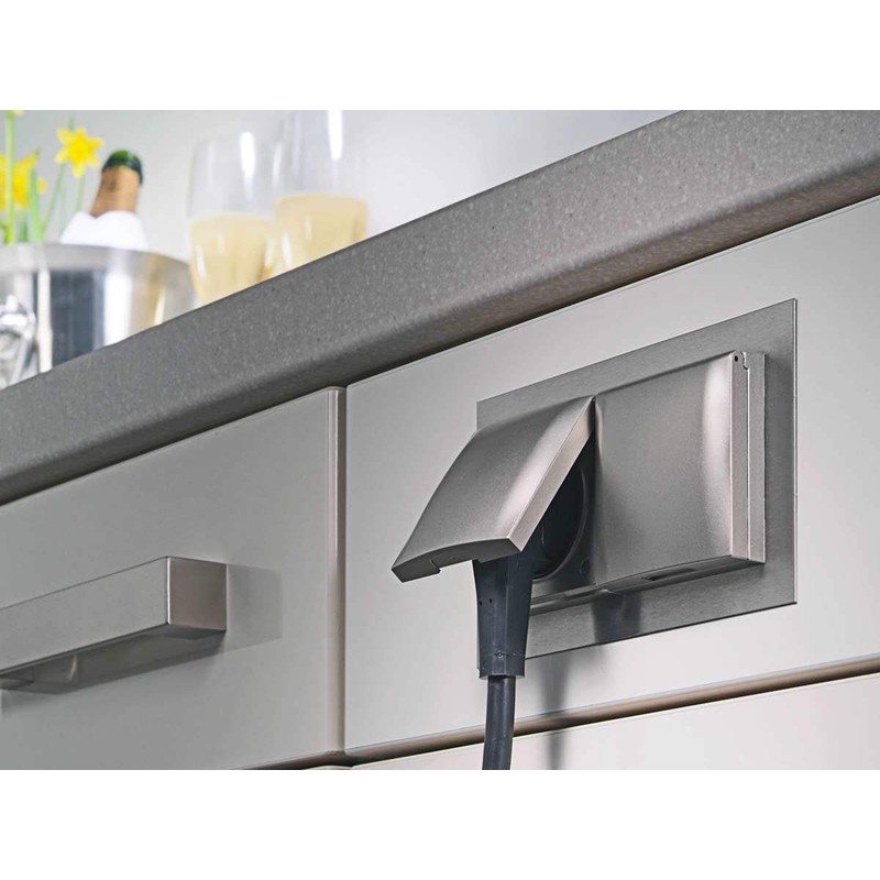 Thebo ST 3009 ST/2 Socket Element, Stainless Steel, 2 Sockets,