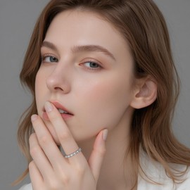 PCY 14K Gold Plated Rings,Lucky Six Diamonds Gold Rings for Women,Lucky Six Diamonds stackable rings,Gold Rings to Wear Daily.