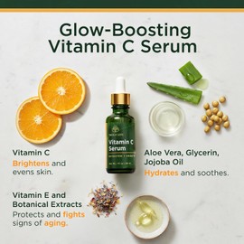 Tree of Life Vitamin C Serum for Face - Brightening Oil for Dark and Age Spots E Dermatologist Tested 1 Fl Oz 01. Vitamin C / 트리 오브 라이프 비타민 C 세럼 포 페이스 - 다크 및 에이지 스팟을 위한 브라이트닝 오일 건조하고 민감한 피부를 E 피부과 전문의 테스트 1 Fl Oz 01. Vitamin C