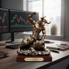 AETVRNI Wall Street Bull & Bear Statue - Resin Bronze-Like