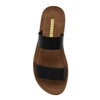 CUSHIONAIRE Women's Imelda 2 band slide sandal +Memory Foam, BLACK