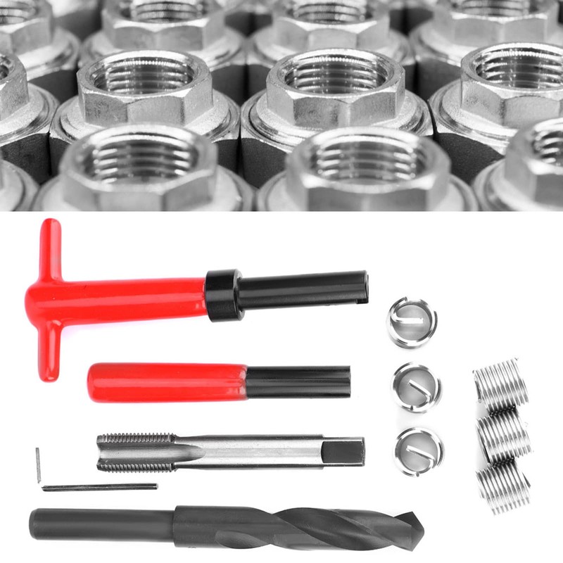 11 Piece Heavy Duty Thread Repair Kit, Stainless Steel Inserts