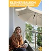 4happy Parasol Holder for Balcony Railing, Compact Balcony Umbrella Holder