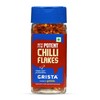 CRISTA Potent Red Chilli Flakes | Italian Seasoning for Italian Cuisines | Pizza & Pasta Seasoning | Zero added Colours, Fillers, Additives & Preservatives | 100% Natural | 30 gms