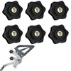 6 PCS M6 Nuts Star Knobs M6 Nut Hand Knob