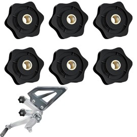 6 PCS M6 Nuts Star Knobs M6 Nut Hand Knob Clamping 6MM Nuts Plastic Knobs Bicycle Wheel Nuts Black Clamping Knobs Jig Star Shape Handle Nuts