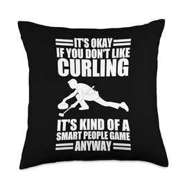 Best Curling Art For Men Women Curling Sport Lover Throw Pillow