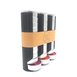 Tea light dispenser for up to 30 tea lights, tea light holder for more order in the cupboard in classic black, clean and tidy storage of tea lights (no tea lights included)