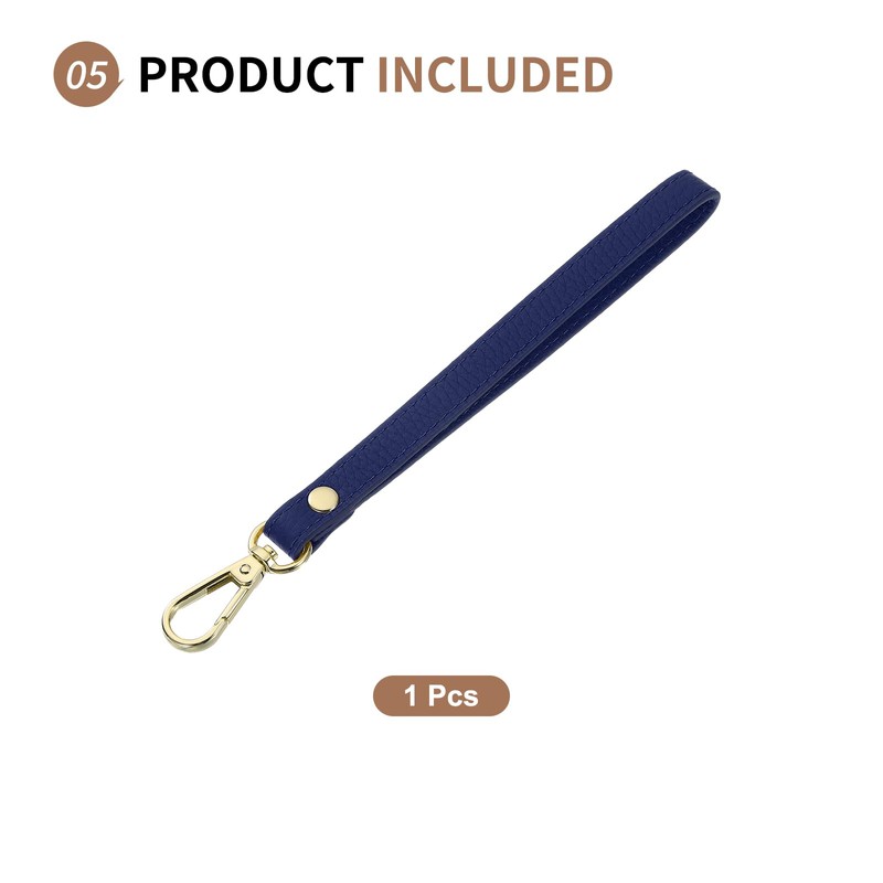SUIKIHUM Leather Wristlet Strap, (20cm/7.87" Long KeyChain Hand Strap) Leather