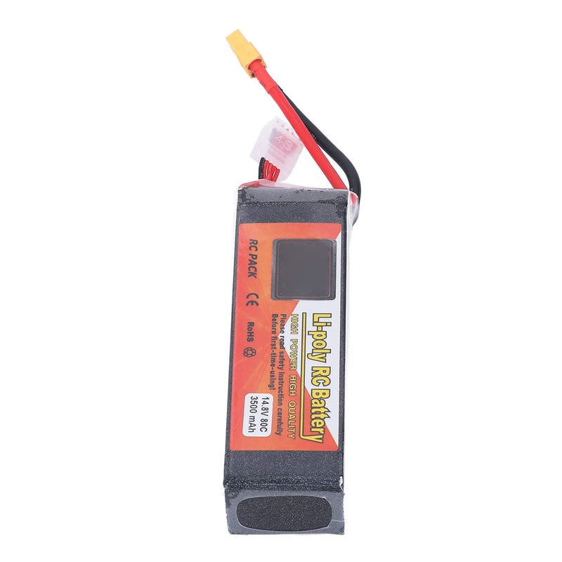 3500mAh Lipo Battery 80C Discharge Rate 14.8V 4S XT60 Plug