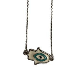 VIE Evil Eye Bracelet, White Hamsa Hand (JIT)