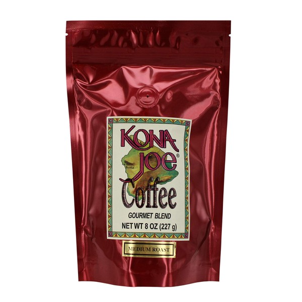 Kona Joe Gourmet Coffee Blend, Medium Roast Whole Bean Coffee (8 oz)