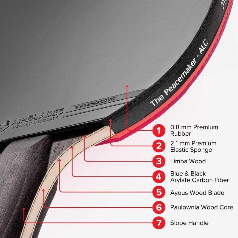 AirBlades The Peace Maker ALC - Professional Ping Pong Paddle