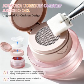 JODSONE 6 Colours Pat Painting Gel Nail Polish Set for Colour Gradient Nail Design, Painting with Manicure Pen and 50 Nail Sponges