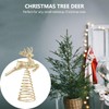 BESPORTBLE Reindeer Tree Topper Gold Tree Topper Glitter Christmas Tree