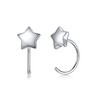 Half Circle Huggie Earrings,S925 Star Half Hoops Earrings for Women,Small