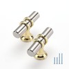 Rergy Cabinet Handles Drawer Pulls and Knobs, 10Pack Brushed Nickel