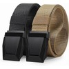 Vikarland 2 Pack Hebillas de Metal Hombres Cinturón Táctico Nylon