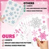 JarThenaAMCS 9 Sheets Christmas Winter Window Cling Stickers Glitter Pink