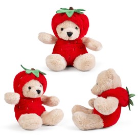 LITTLE Living Nature Frutto da Gioco – Peluche Fragola | Giocattolo Morbido per Bambini