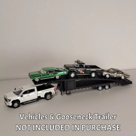 Greenlight "Ribbed" 1/64 Triple Car Hauler - Fits Greenlight Gooseneck w/ Ramp Storage!!