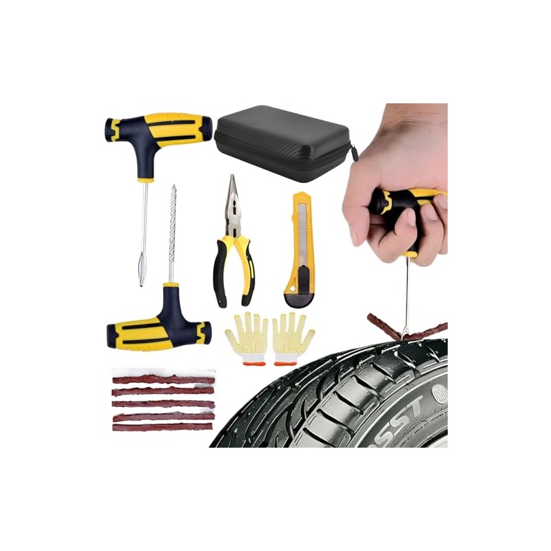 Kit de Reparación de Emergencia para Llantas de Moto, Kit