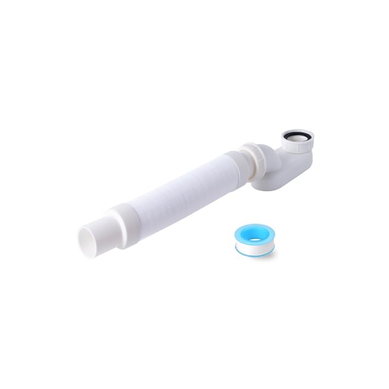 Cinsda Bathtub Shower Drain Pipe, Low Profile Flat 1 1/2