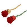 2pcs Rose Shape Nail Brush Dust Removal Thickened Die Cast